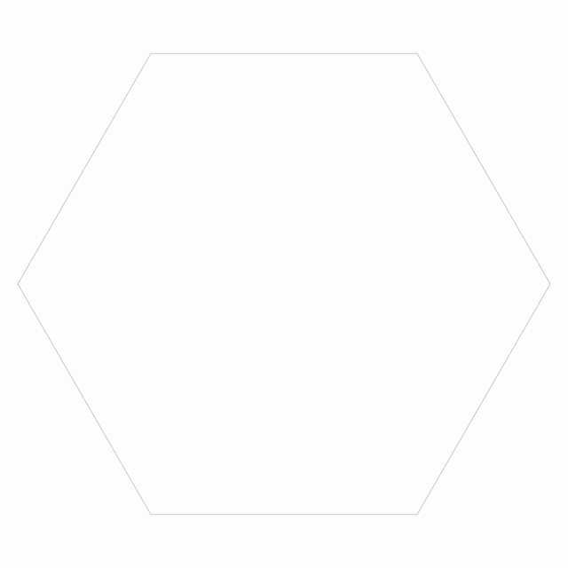 Animated GIF of a hexagon being subdivided into a mesh of increasingly smaller shapes (quads) using Catmull-Clark subdivision
