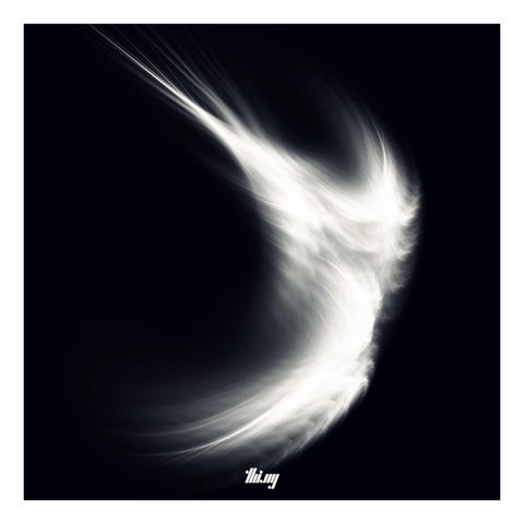 Simulated monochrome photograph of light streaks created by an IFS fractal.