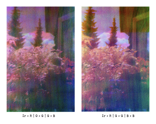 Screenshot of the trichromes created by @analog_cafe@mas.to and part of the article linked below.